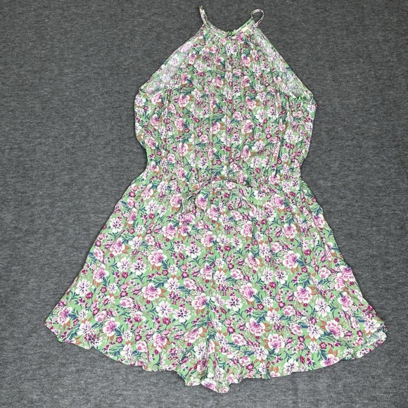 Be Bop Floral Print Rayon Sleeveless Romper Juniors Women Size Medium - Picture 3 of 13